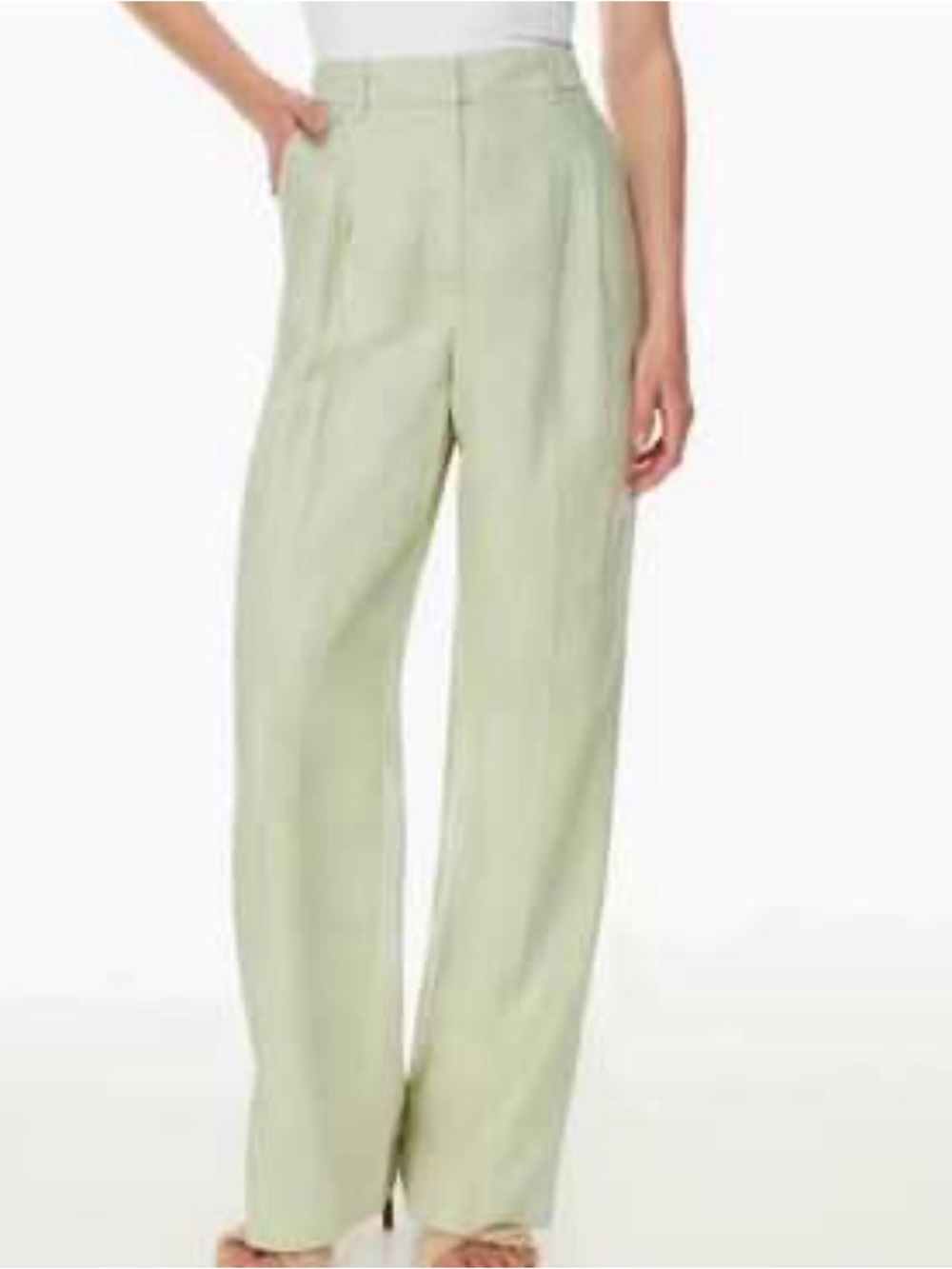 Wilfred effortless linen pant in sage green